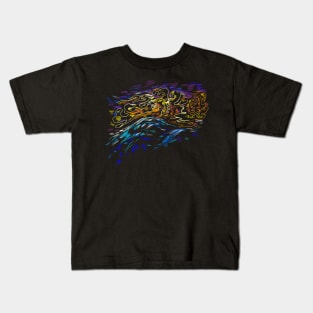color landscape - van gogh style Kids T-Shirt
